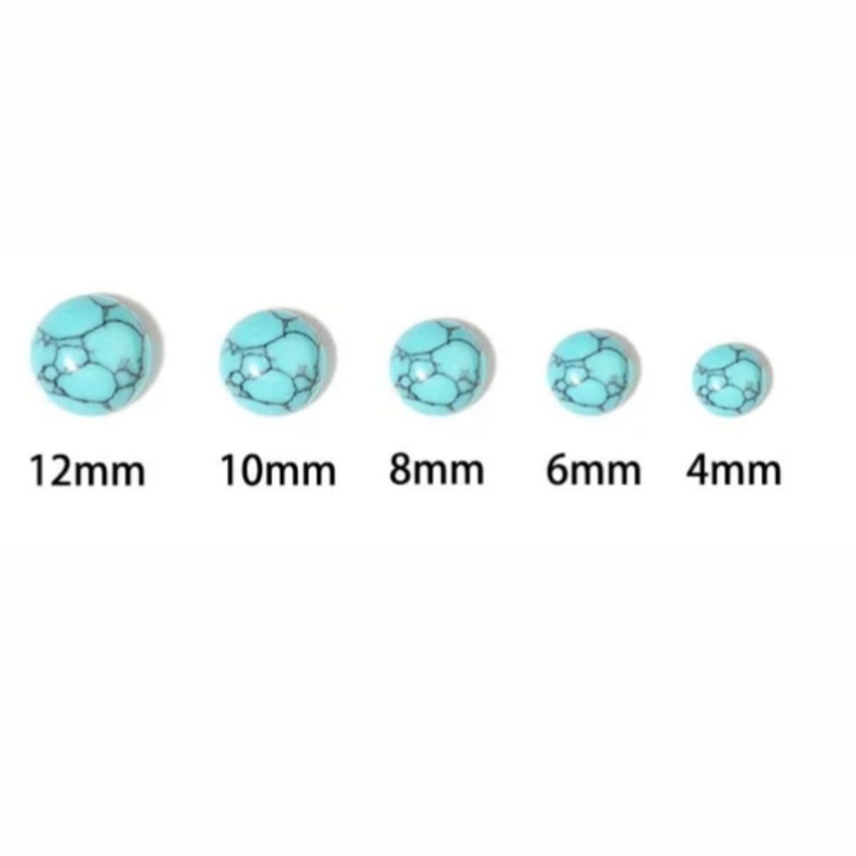 20pcs 16mm Natural Stone No Hole Turquoise Semicircle Smooth Cabochons Beads Healing Chakra Crystal Stone Bead for Jewelry Making Rings Earrings Necklace Bracelet DIY Crafts
