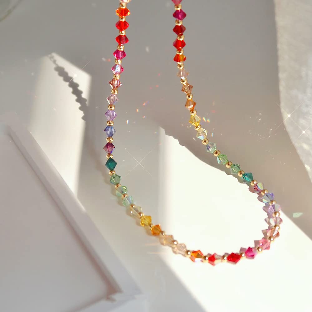 500pcs Bicone Crystal Beads 6mm Mix Blue AB Crystal Glass Bulk Faceted Beads for Necklace Bracelet Earrings DIY Jewelry Crafts Making Supplies
