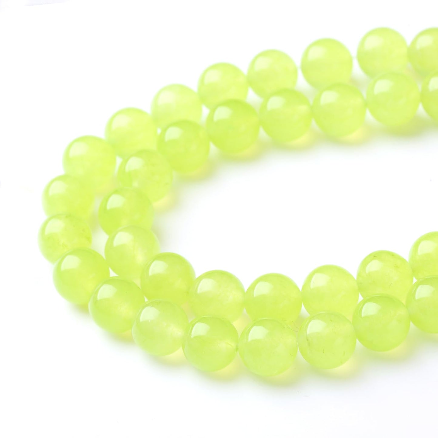 32PCS 12MM Natural Apple Green Chalcedony Stone Beads Round Loose Stone Beads for Jewelry Making DIY Energy Stone Healing Power Bracelet 15"