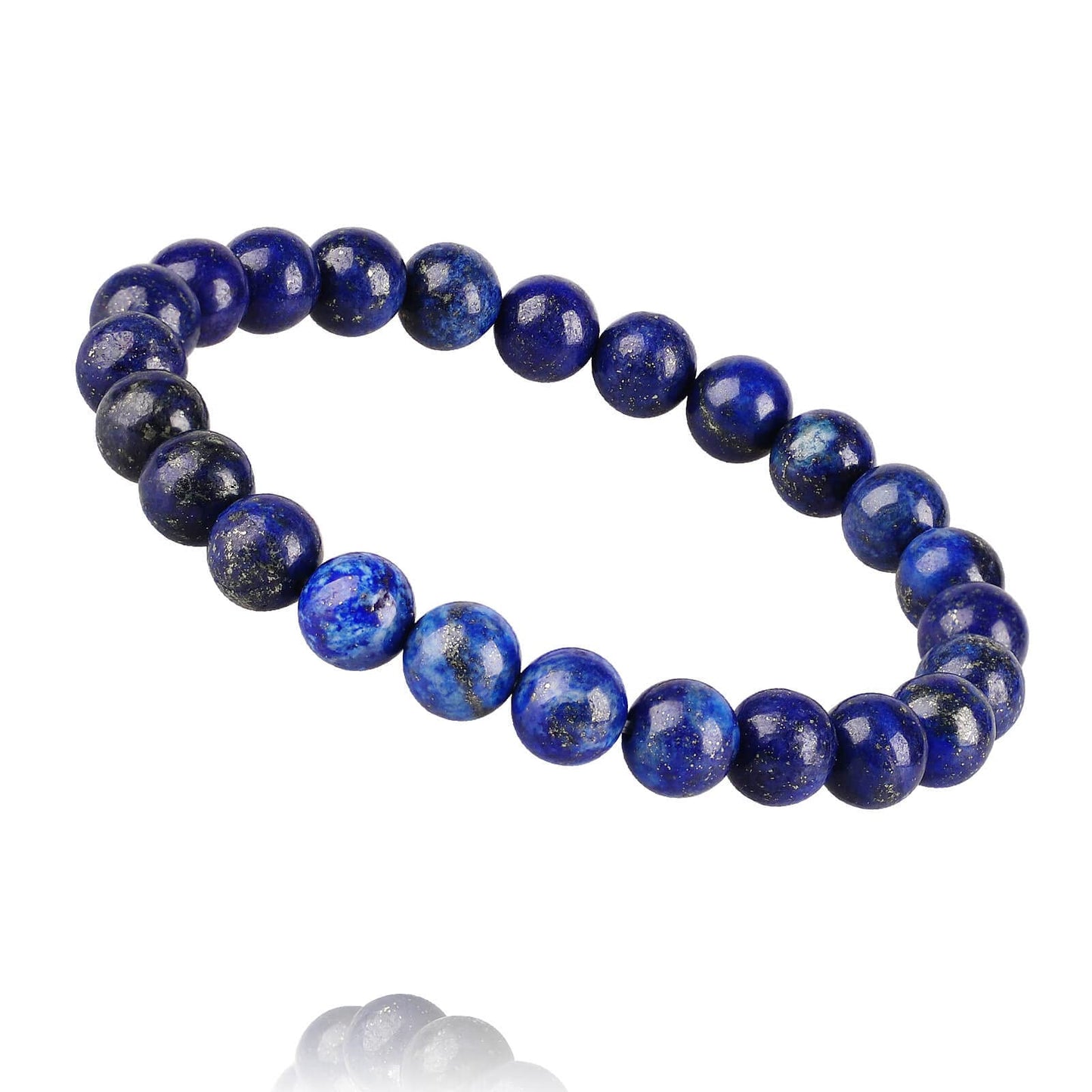 Lapis Lazuli Bracelet, Blue Stone Crystal Healing Gemstone Bracelets, Friendship Anxiety Chakra Beaded Protection Bracelet for Men Women Wealth oney Prosperity Feng Shui Good Luck Jewelry Handmade