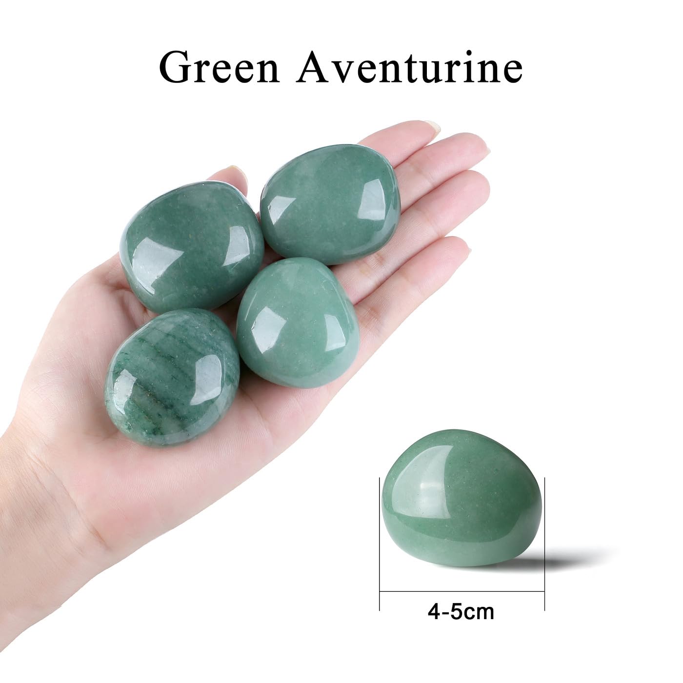 MAIBAOTA 1.6-2.0" Green Aventurine Crystal Large Aventurine Crystals Reiki Green Crystal Natural Tumbled Polished Stones for Energy Witchcraft Therapy Meditation DIY Crystals for Protection