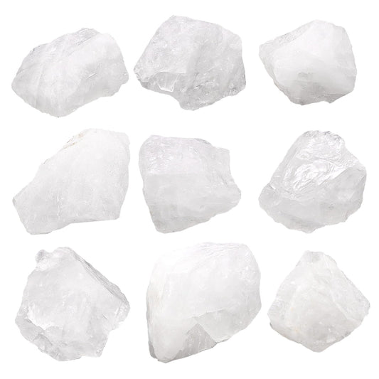 1 Lb Rough Clear Quartz Stone Bulk, Crystal Quartz Rough Crystal Stone for Cabbing, Tumbling, Cutting, Lapidary, Polishing, Reiki Crystal Healing