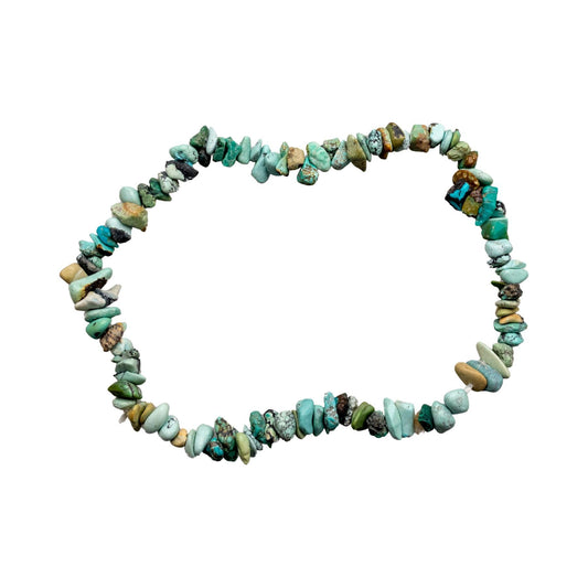 Turquoise Natural Gemstone Bracelets, Chakra Crystal Healing Chip Stretch Bracelets, Gemstone Polished Irregular Crystals, Crystal Irregular Chips Beads Stretch Bracelets (Turquoise)