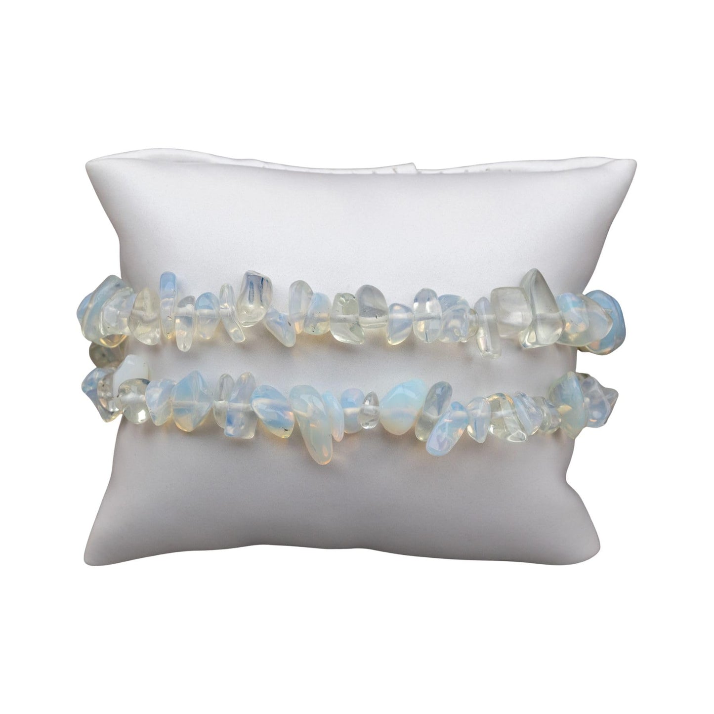 Natural Gemstone Bracelets, Chakra Crystal Healing Chip Stretch Bracelets, Gemstone Polished Irregular Crystals, Crystal Irregular Chips Beads Stretch Bracelets (Opalite)