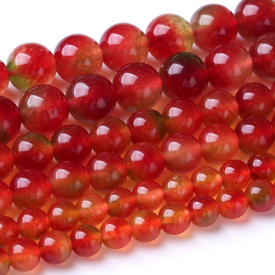48PCS 8MM Mixed Double Chalcedony Stone Beads Energy Healing Beads for DIY Jewelry Bracelet Necklace Making for Jewelry Making 15Inch