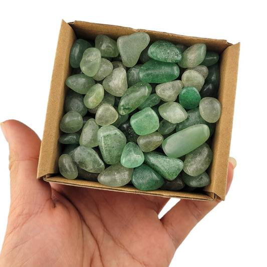 1,000 Carats Handpicked Tumbled Stones Crystals Chips Bulk Pocket Stones for Healing, Reiki, Meditation, Witchcraft and Home Decorations (Green Strawberry Quartz)