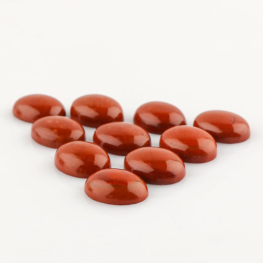 1 PCS, 25x18 MM, AURA GEMS Natural Red Jasper, Cabochon, Oval Shape, Jewelry Making Stone Supply, Pocket Worry Stone Crystals for Anxiety Stress Relief Therapy, Real Crystal, Birthstone