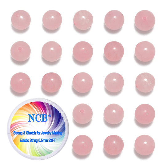NCB 200pcs 4mm Rose Quartz Loose Beads for Jewelry Making, Natural Semi Precious Beads Round Smooth Gemstones Spacer Beads Charms for Necklaces Bracelets (Rose Quartz, 4mm 200Beads)