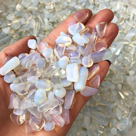 1 lb Natural Opal Tumbled Chips Crushed Stone Healing Reiki Crystal Irregular Shaped Stones Jewelry Making Home Decoration