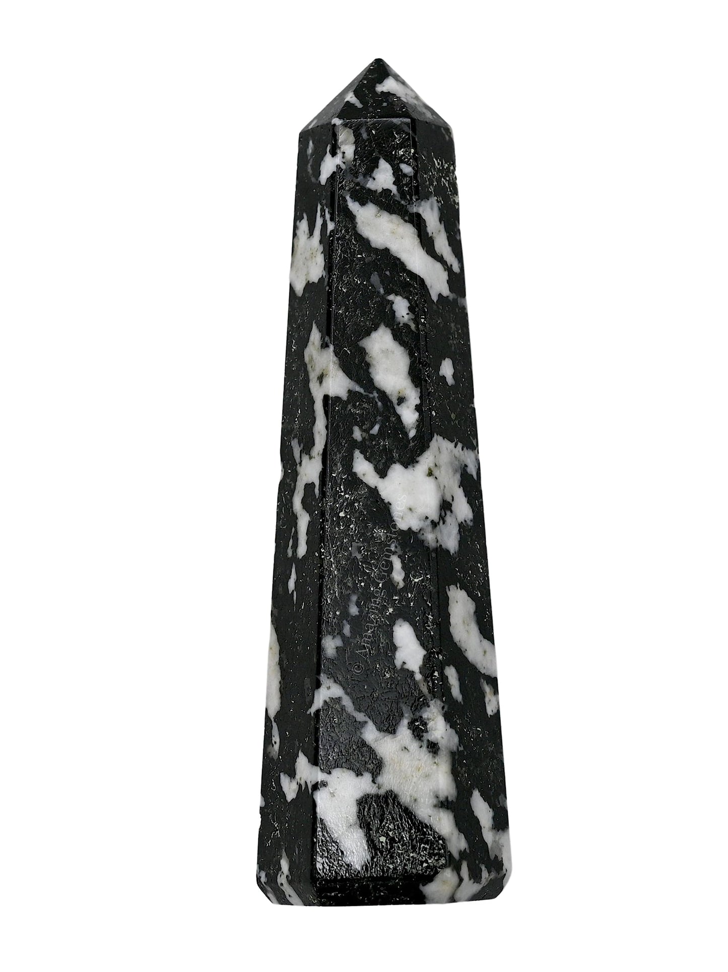 Amazing Gemstone Black and White Tourmaline Crystal Towers ~ Natural Healing Crystal Point Obelisk for Reiki Healing and Crystal Grid (3" to 4" INCH)