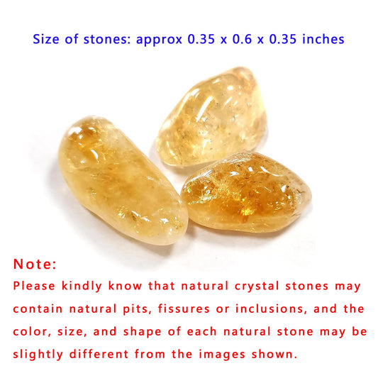 1 X Set of 3 Citrine Stones Gemstones Crystals