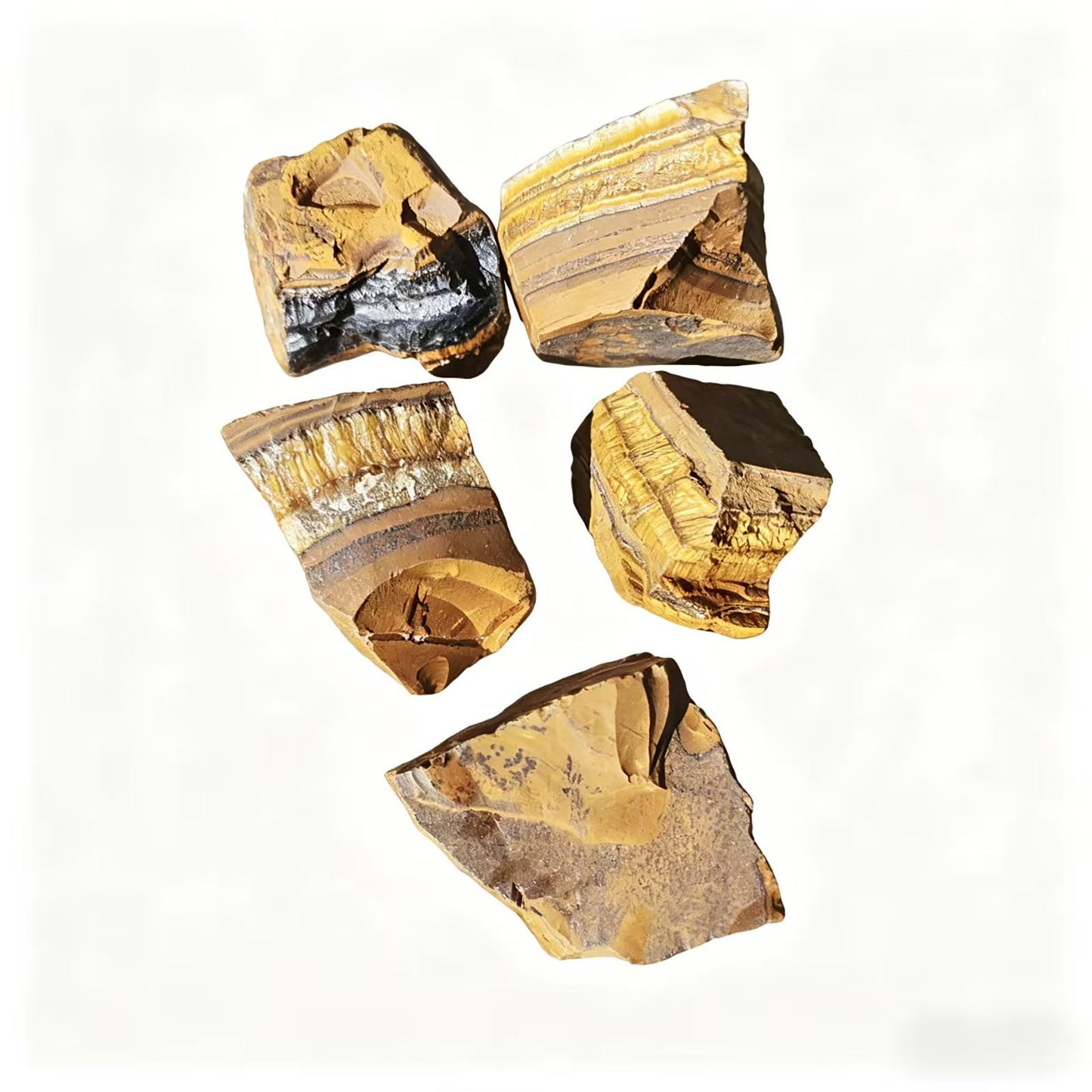 0.45lb Natural Raw Tiger Eye Crystals 1.2-2″Large Healing Stones for Reiki, Wire Wrapping, Jewelry Making, Wicca, Spiritual Healing