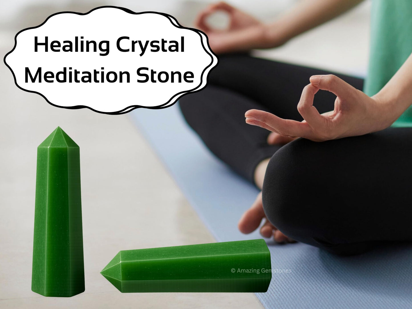 Amazing Gemstone Dark Green Aventurine Crystal Towers - Natural Healing Crystal Point Obelisk for Reiki Healing and Crystal Grid (2" to 3" INCH)