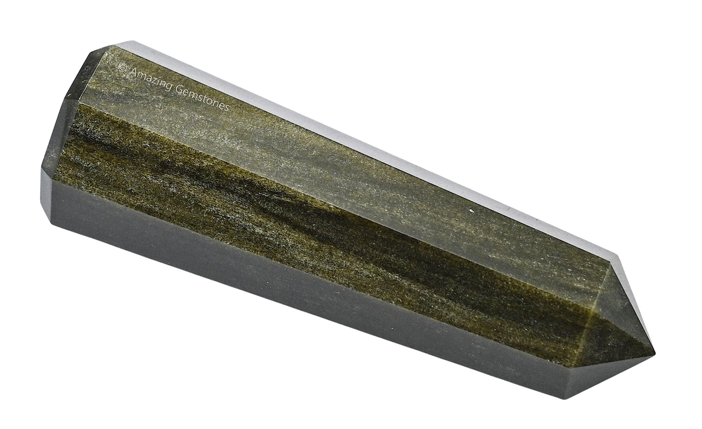 Amazing Gemstone Golden Sheen Obsidian Crystal Towers - Natural Healing Crystal Point Obelisk for Reiki Healing and Crystal Grid (3" to 4" INCH)