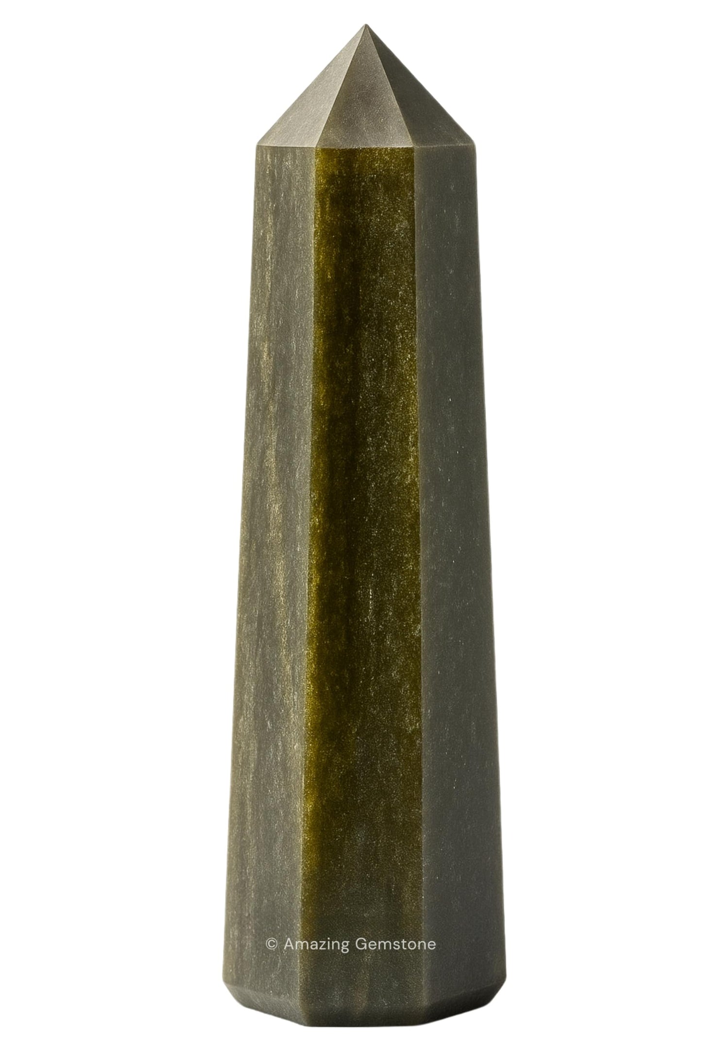 Amazing Gemstone Golden Sheen Obsidian Crystal Towers - Natural Healing Crystal Point Obelisk for Reiki Healing and Crystal Grid (3" to 4" INCH)