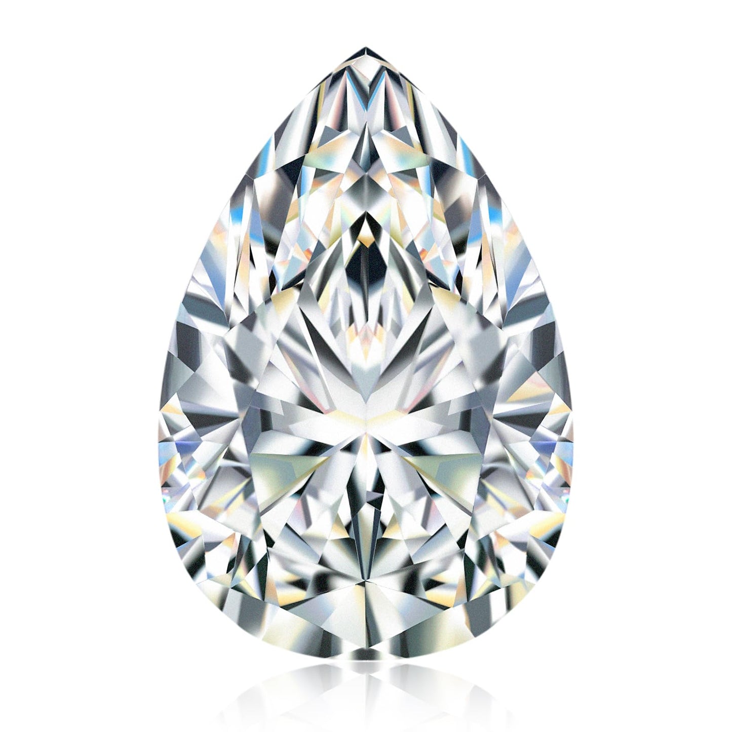 0.3CT-10CT Moissanite Loose Stones D Colorless VVS1 Clarity Round Brilliant Cut Lab Created Simulated Diamond Gemstones for Ring Earrings Pendant Bracelets Jewelry Making Gifts with GRA Certificate,