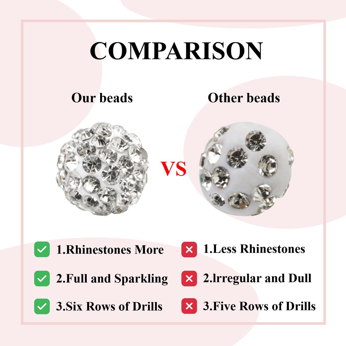 10mm Clay Rhinestone Beads for Bracelets, 100 Pcs Sparkle Crystal Beads for Jewelry Making, Glitter Round Shamballa Disco Ball Design for DIY Crafts Necklace Earrings Decoration (Light Brown)