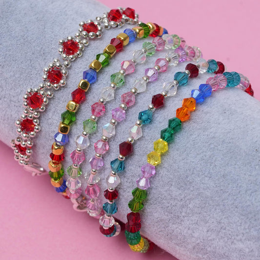 500PCS 6mm Bicone Crystal Beads Acrylic Faceted Spacer Loose Craft Beads Bulk for Jewelry Making DIY Friendship Bracelets Necklace Earring (Dark Red)