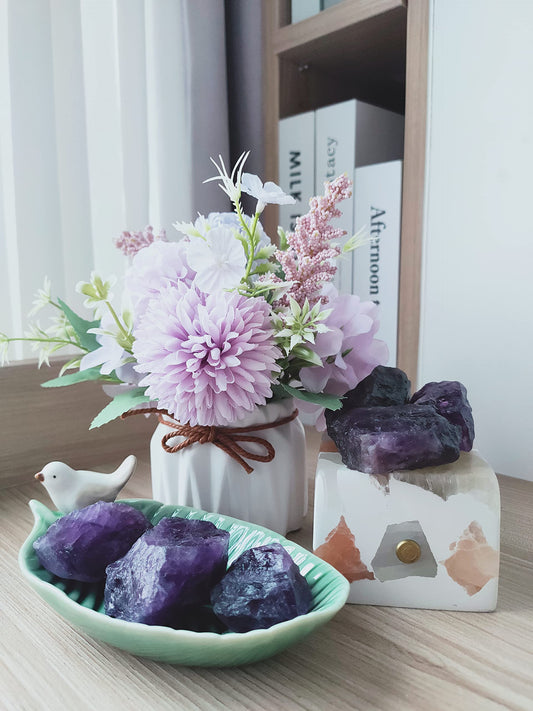 1 lb Rough Crystals Bulk Raw Amethyst Quartz Healing Stones for Tumbling, Wire Wrapping, Wicca Reiki,Meditation