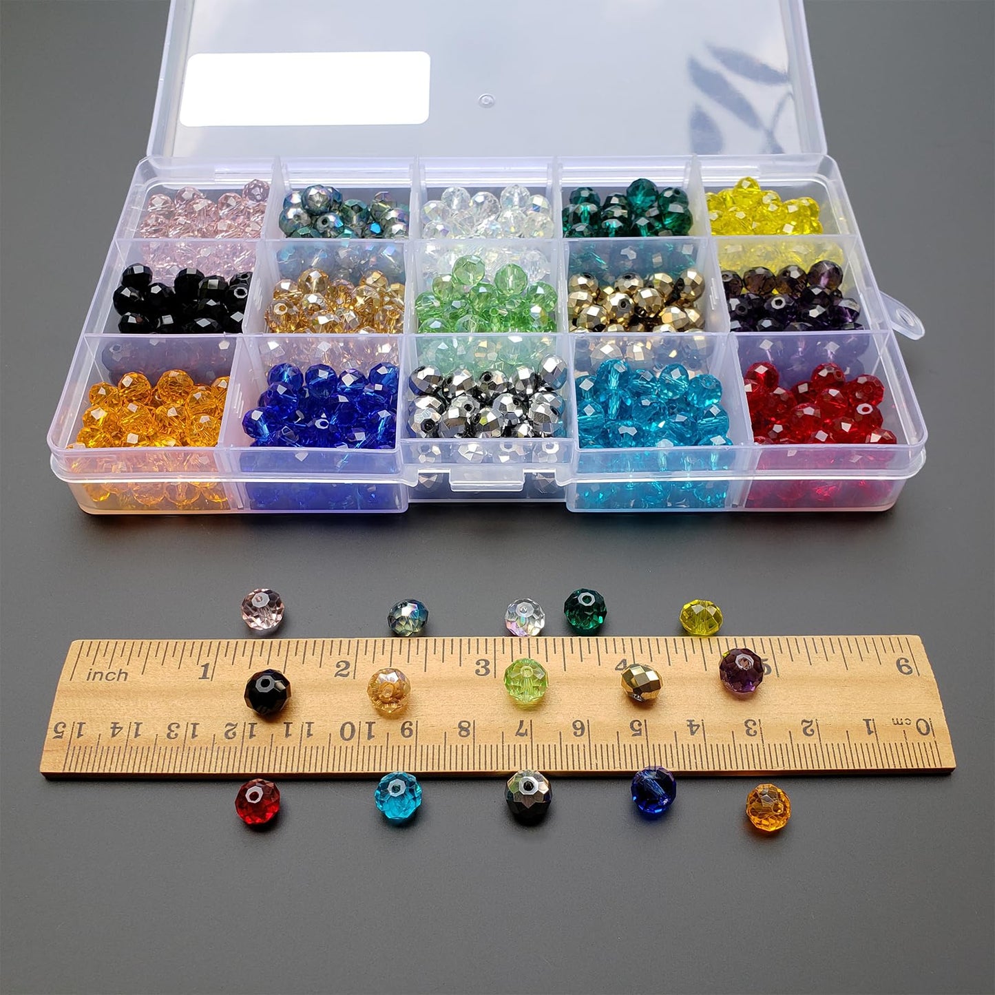 chengmu 8mm Rondelle Glass Beads for Jewelry Making, Faceted Briolette Crystal Spacer Beads for Bracelets Necklaces Earring, 495pcs
