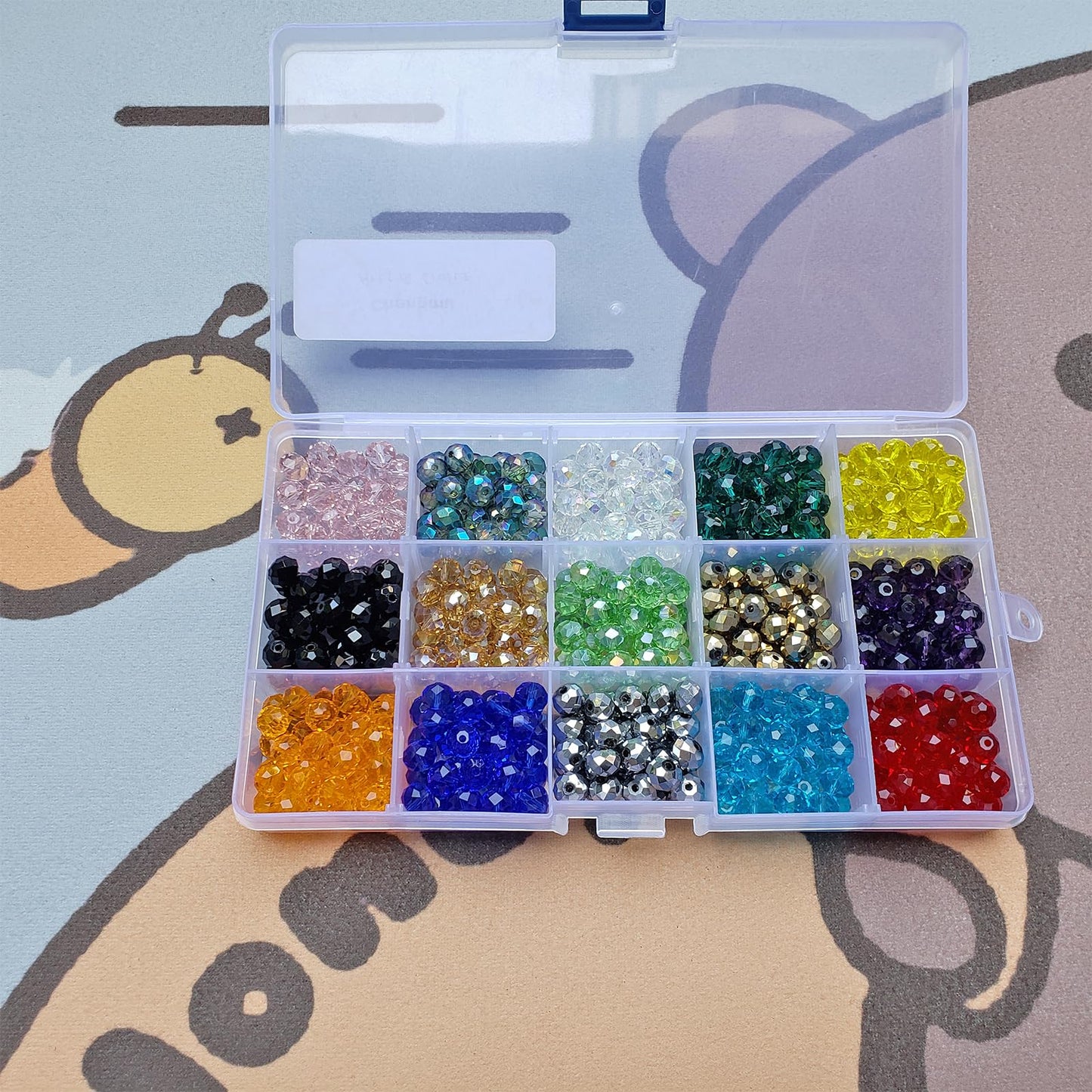 chengmu 8mm Rondelle Glass Beads for Jewelry Making, Faceted Briolette Crystal Spacer Beads for Bracelets Necklaces Earring, 495pcs