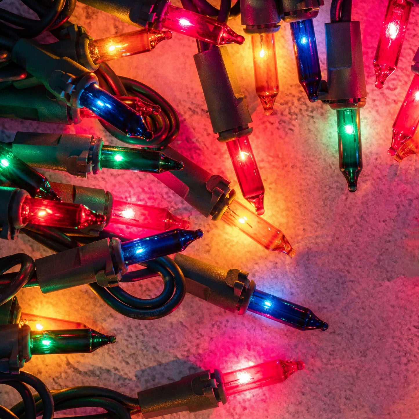SWEET SHINE Multicolor Christmas Lights, 200 Count (2 Strands of 100), 33 ft Green Wire, UL Listed, Copper Wire & Glass Bulbs