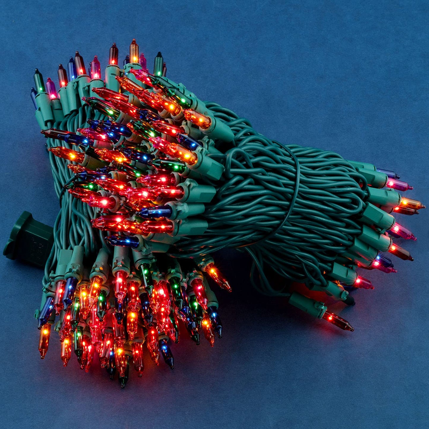 SWEET SHINE Multicolor Christmas Lights, 200 Count (2 Strands of 100), 33 ft Green Wire, UL Listed, Copper Wire & Glass Bulbs